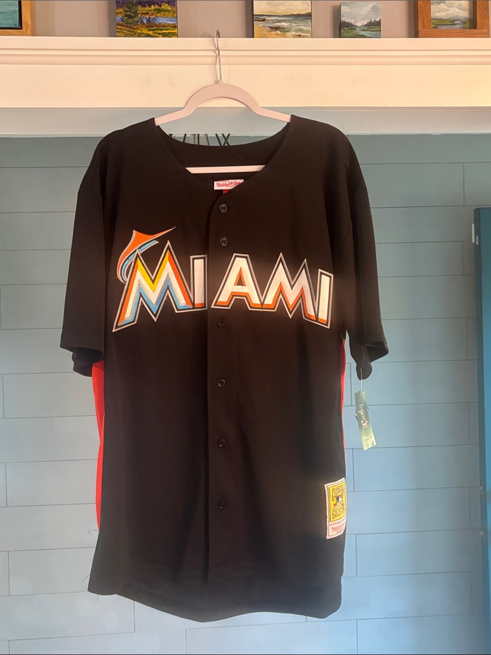 NWT Jose Fernandez Miami Marlins Black Authentic Batting Practice Jersey